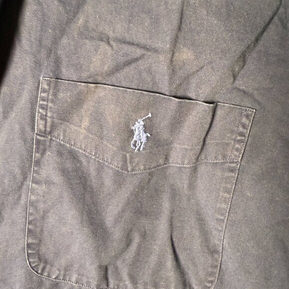 Ralph Lauren Navy Blake Long Sleeve Button Down Men's Shirt Sz Large - Picture 7 of 8